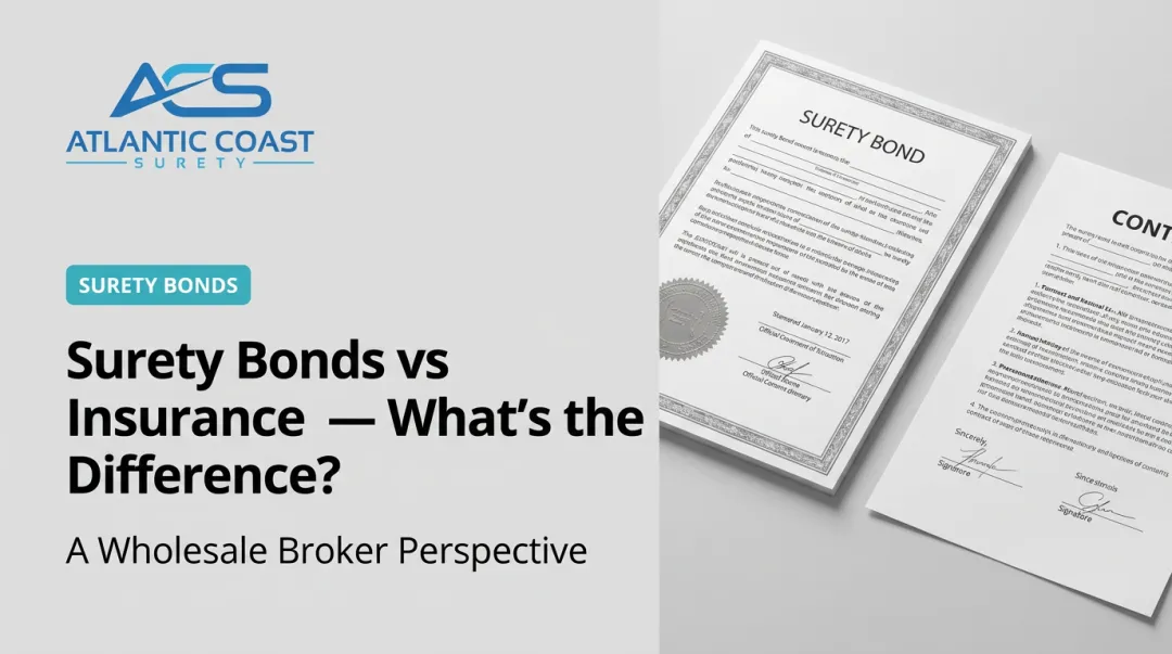 Surety Bonds vs Insurance — What's the Difference?