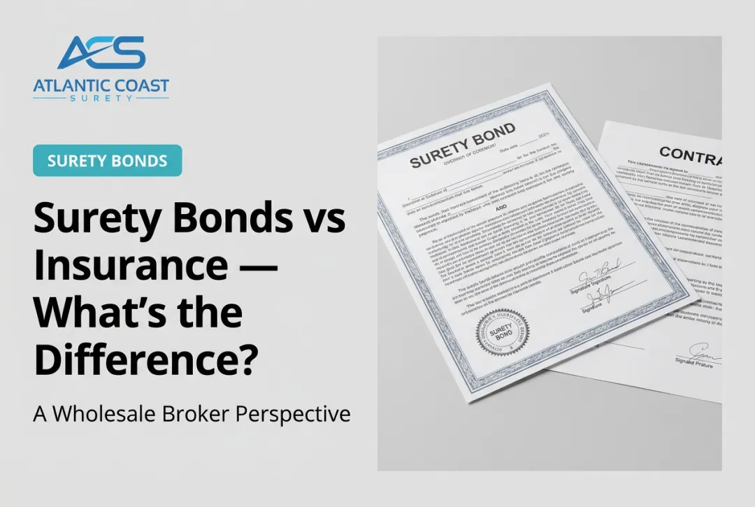 Surety Bonds vs Insurance — What's the Difference?