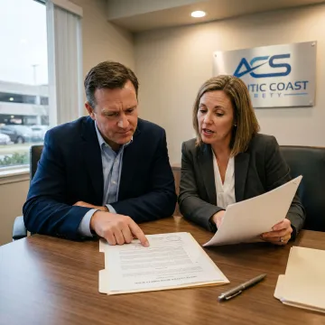 Contractor reviewing Delaware license bond documents
