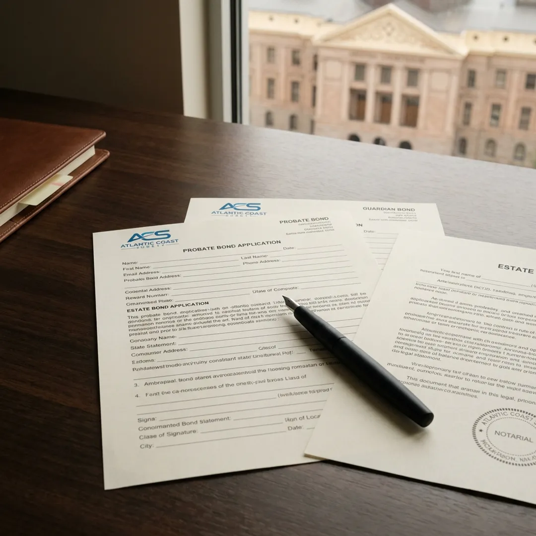 Arizona probate bond documents and courthouse