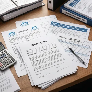 ERISA fidelity bond documents for employee benefit plans