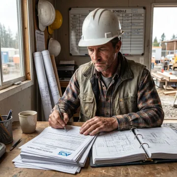 Contractor reviewing Nevada license bond paperwork