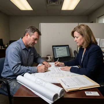 Contractor reviewing Louisiana license bond paperwork