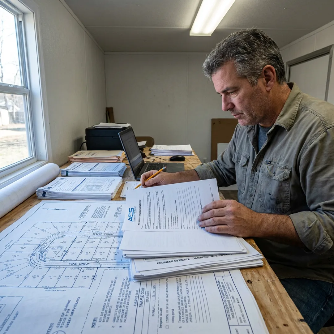 Subdivision bond documents for a New Jersey development project