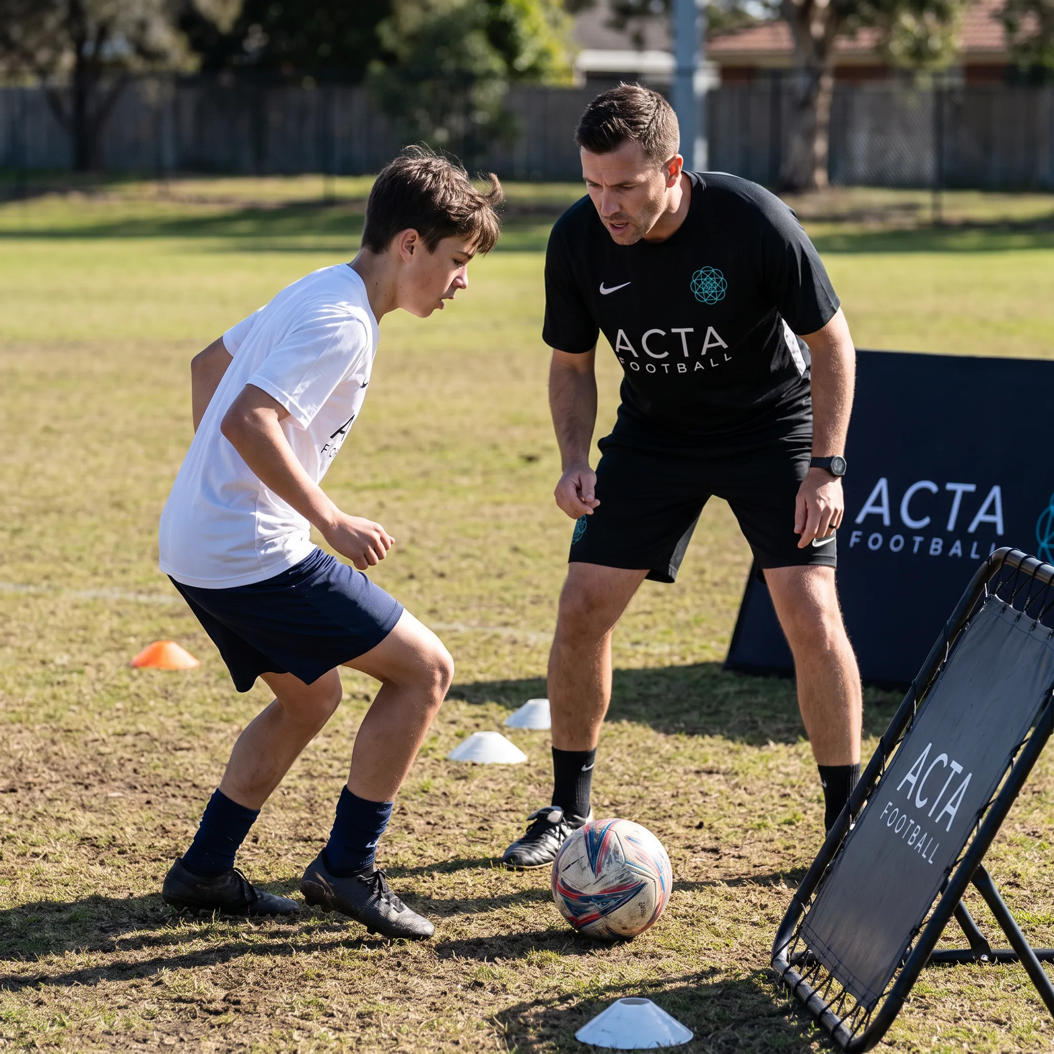 Soccer player receiving individualized training