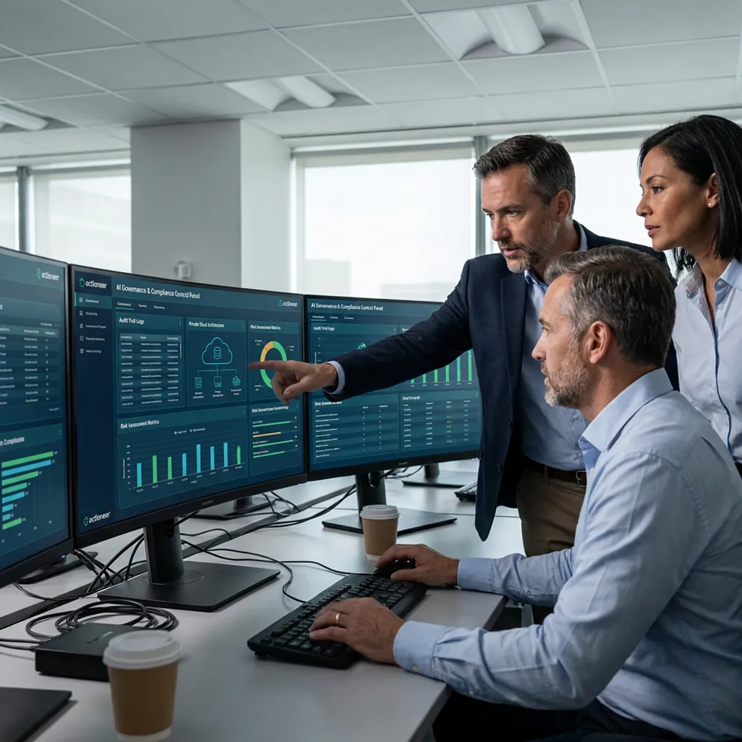 Enterprise AI governance and compliance dashboard