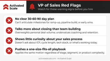 VP of Sales hiring red flags checklist warning signs to avoid infographic