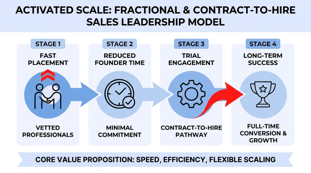 Activated Scale fractional sales leader matching process saving founder time and cost
