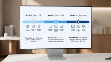 Fractional sales engagement 30 to 90 day deliverables timeline and pipeline milestones