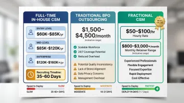 SaaS CSM salary ranges versus fractional and outsourced customer success cost comparison