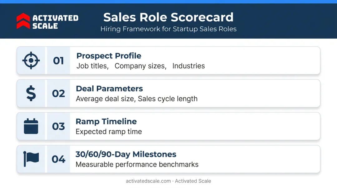 Sales hiring scorecard four key benchmarks for defining a startup sales role