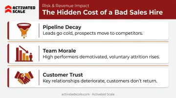 Three hidden costs of bad sales hires pipeline morale and customer trust breakdown