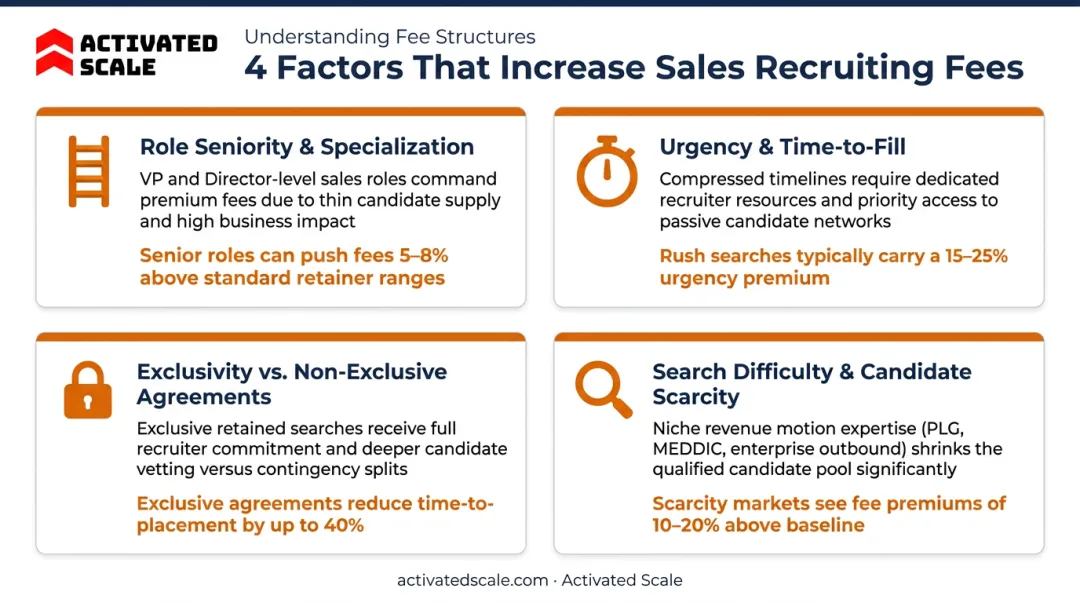 Four key factors driving sales recruiting agency fee increases and cost variables