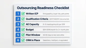 Six-point B2B sales outsourcing readiness checklist before committing to a partner