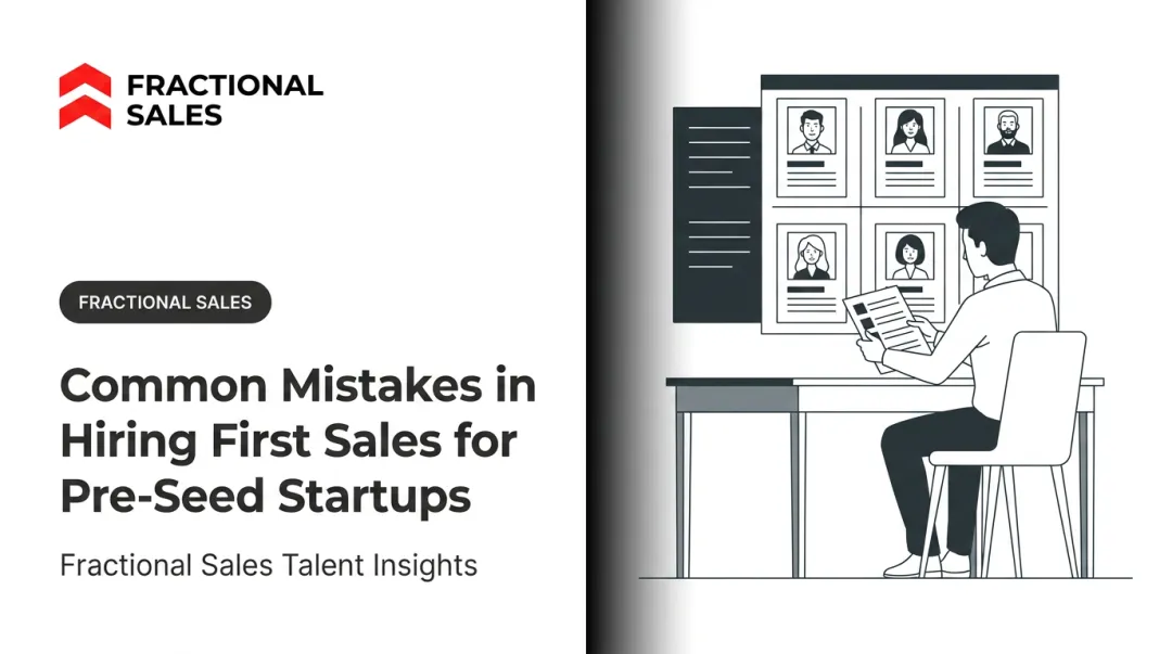 Common Mistakes in Hiring First Sales for Pre-Seed Startups