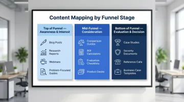Enterprise sales funnel content mapping framework top mid and bottom of funnel