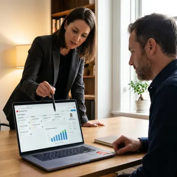 EdTech sales recruiter reviewing SaaS pipeline data