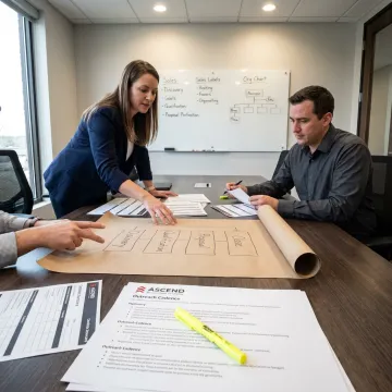 Sales hiring team reviewing pipeline strategy