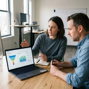 Contract sales representative working with SaaS founders