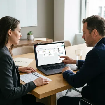 Sales team reviewing pipeline and matching candidates