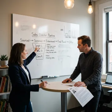 Sales leadership hiring process planning session