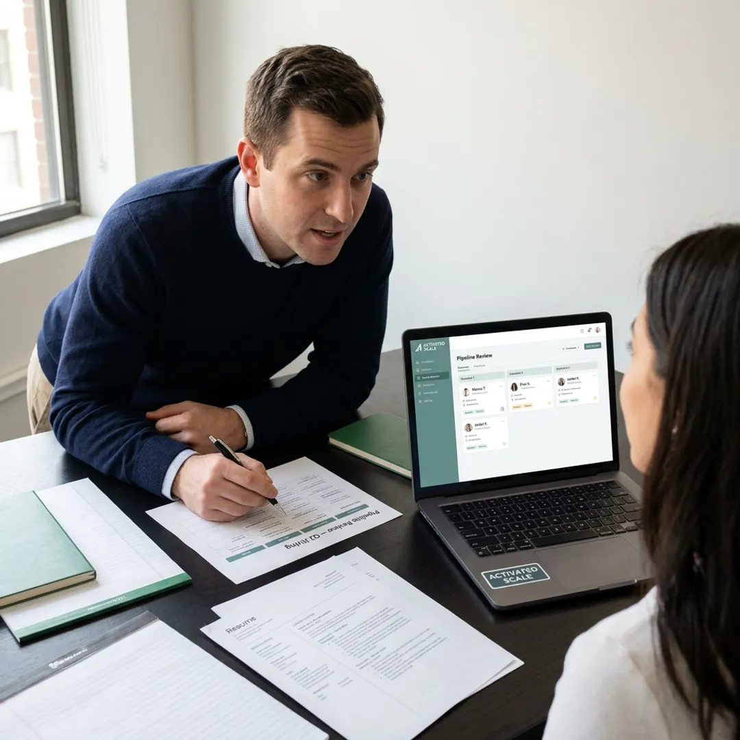 Sales recruiting process meeting