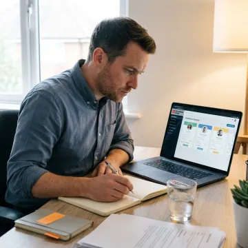 Founder reviewing vetted sales candidates
