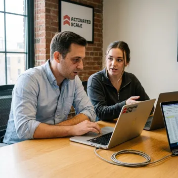 Founder and SDR planning outbound sales campaigns