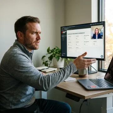 Startup founder meeting with SDR expert