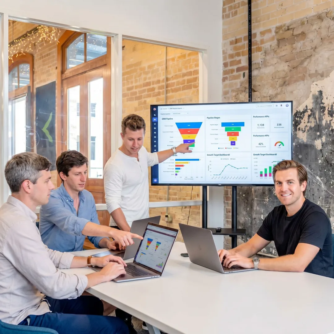 Sales leader reviewing pipeline and strategy