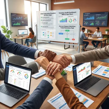 Customer success staffing team meeting