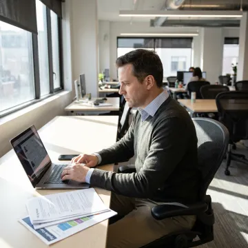 Tech sales recruiter reviewing candidates