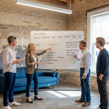 Sales team mapping contract leadership process