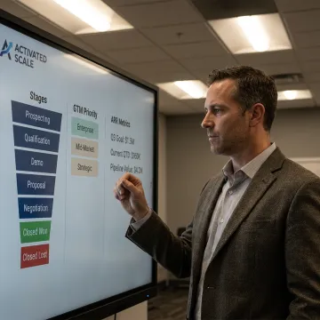 Revenue leadership planning session with SaaS founder