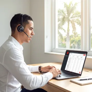 Inside sales professional working remotely in Florida