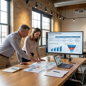 Outsourced sales team reviewing pipeline strategy
