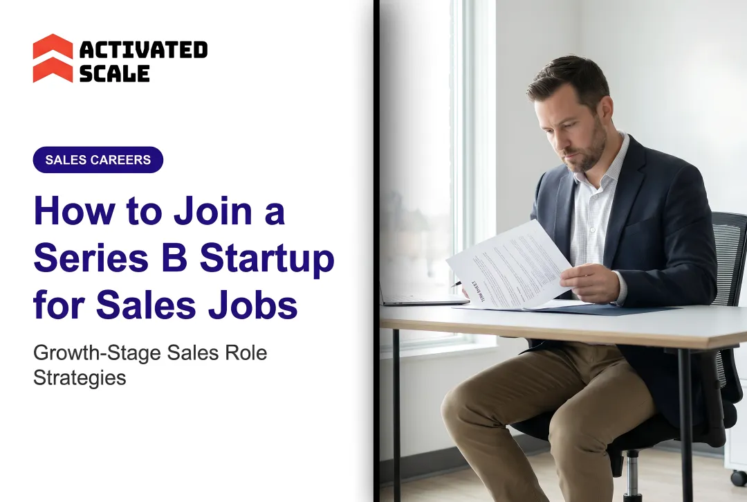 How to Join a Series B Startup for Sales Jobs