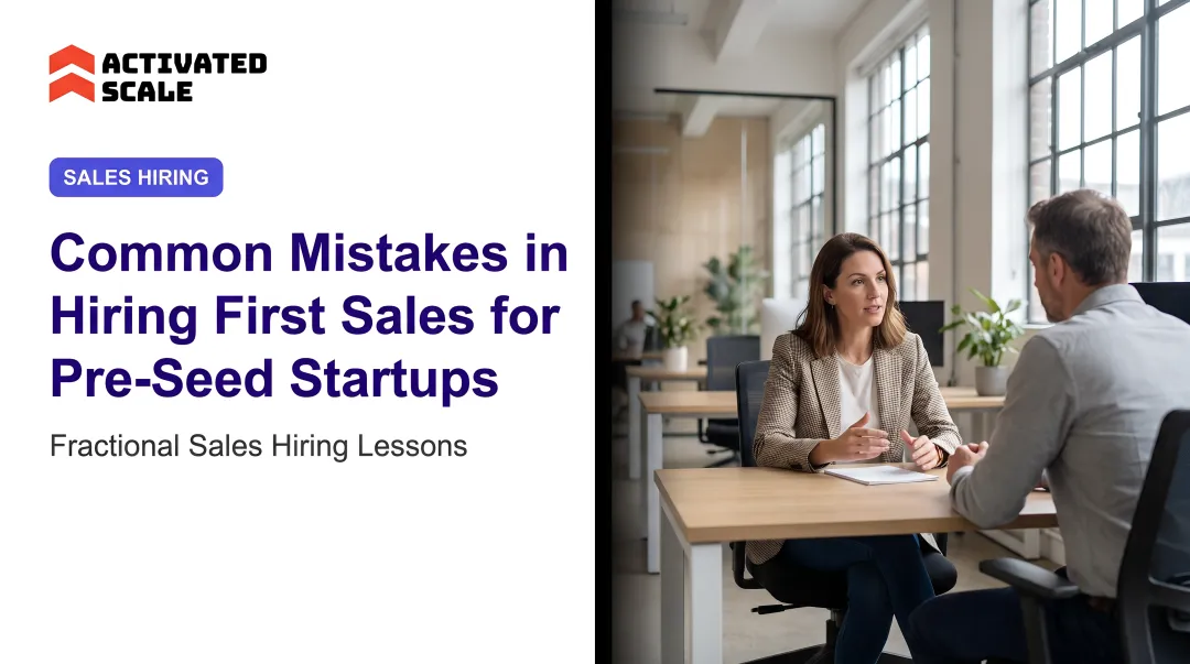 Common Mistakes in Hiring First Sales for Pre-Seed Startups