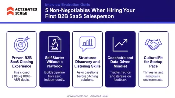 Five non-negotiable interview traits for evaluating first B2B SaaS sales hire