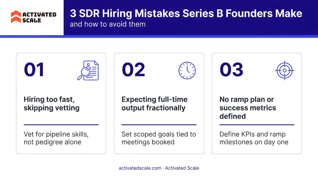 Three common SDR hiring mistakes Series B founders make and how to avoid them
