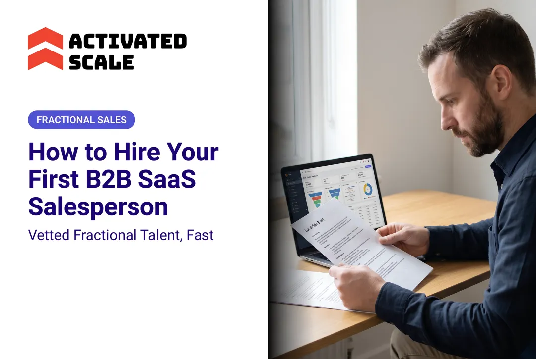 How to Hire Your First B2B SaaS Salesperson