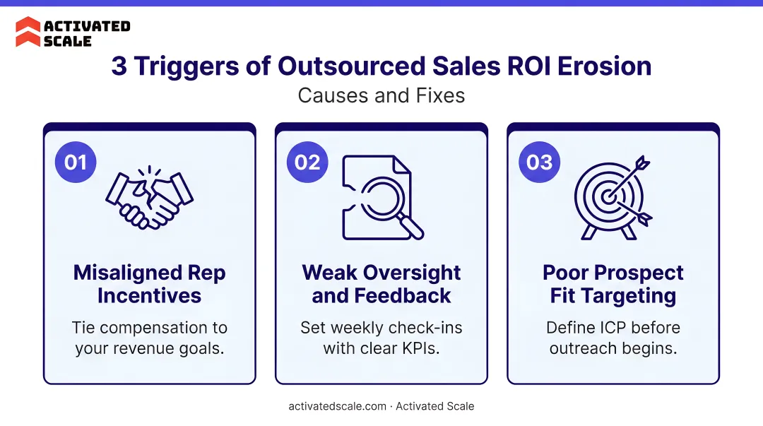 Three triggers of fractional sales ROI erosion causes and fixes