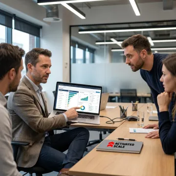 Fractional sales operations manager working with startup team
