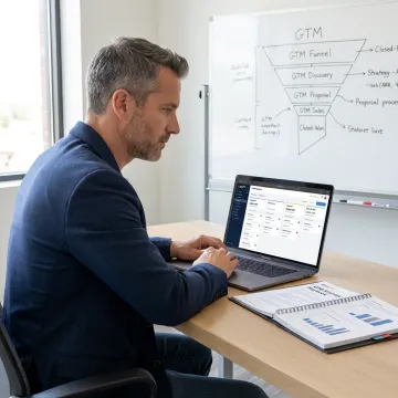 Fractional sales leader planning SaaS go-to-market strategy
