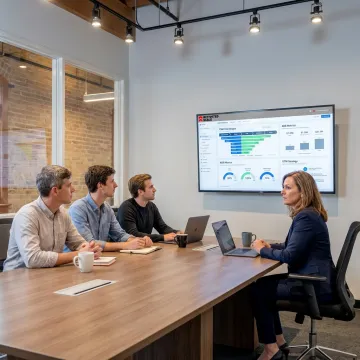 Fractional sales leader reviewing pipeline strategy