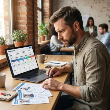 Founder reviewing sales candidate profiles