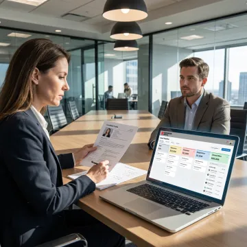 Account Executive recruiter interviewing sales candidate