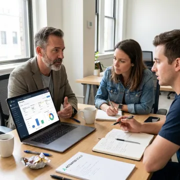 B2B sales consultant reviewing startup pipeline strategy