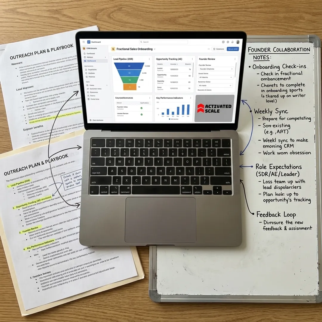 Founder onboarding contract sales team workflow