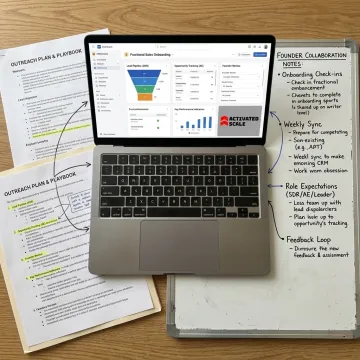 Founder onboarding contract sales team workflow